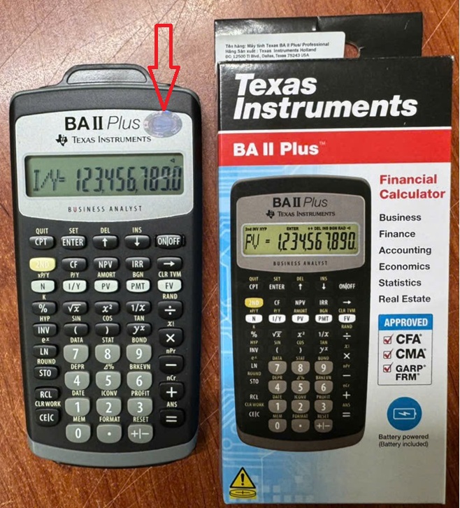 BA II PLUS, MÁY TÍNH TÀI CHÁNH TEXAS INSTRUMENTS BAII PLUS THI CFA (MẪU MỚI-CÒN HÀNG)